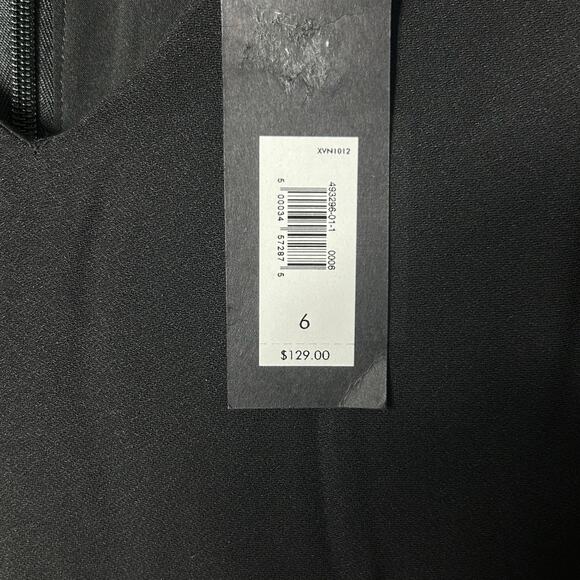 New Banana Republic Flutter Sleeve Midi Dress Black Work Evening Women 6 - Picture 4 of 12